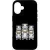 Cool 3 Hip Hop Trio Street Gold Chain Fu Custodia per iPhone 16 Cavia Rap Old School Retro Streetwear 80s 90s Tre