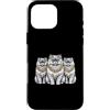 Cool 3 Hip Hop Trio Street Gold Chain Fu Custodia per iPhone 16 Pro Max Gatto persiano Rap Old School Retro Streetwear 80s 90s Tre