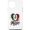 Mexico Travel Heart Co Custodia per iPhone 12 Pro Max I Love Mexico Vacation Travel Heart Flag design messicano