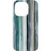 Mint Violet Designs Custodia per iPhone 14 Pro Design estetico a tema costiero grigio verde strisce