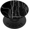 Monochrome Data Grid White Circuit Scheda Madre Gamer Tech Grafica Estetica PopSockets PopGrip Adesivo