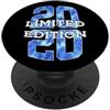 VINTAGE 2020 6th BIRTHDAY DESIGNS AND OU 6 ANNI EDIZIONE LIMITATA 2020 6° COMPLEANNO PopSockets PopGrip Adesivo