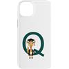Timowo Studio Custodia per iPhone 14 Plus Giraffa Diploma Lettera Q Alfabeto Animale
