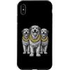 Cool 3 Hip Hop Trio Street Gold Chain Fu Custodia per iPhone XS Max Irish Wolfhound Dog Rap Old School Retro Streetwear anni '80 '90