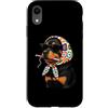 Vintage Retro Knitting Cute Lover Women Custodia per iPhone XR Rottweiler Dog Granny Square Crochet Yarn Crochet Lover