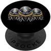 Cool 3 Hip Hop Trio Street Gold Chain Fu Isopod Rap Old School Retro Streetwear anni '80 '90 Tre PopSockets PopGrip Adesivo