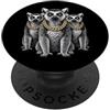 Cool 3 Hip Hop Trio Street Gold Chain Fu Lemur Anello Coda Rap Old School Retro Streetwear 80s 90s PopSockets PopGrip Adesivo