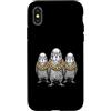 Cool 3 Hip Hop Trio Street Gold Chain Fu Custodia per iPhone X/XS Parrocchetto Uccello Budgie Rap Old School Retro Streetwear 80s 90s