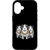 Cool 3 Hip Hop Trio Street Gold Chain Fu Custodia per iPhone 16 Cavia Rap Old School Retro Streetwear 80s 90s Tre