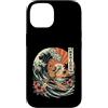 Tropical Tile Fun Custodia per iPhone 14 Mahjong Time Capybara Surf Retro Wave Tramonto
