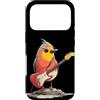 Rocking Robin Bird Outfit Custodia per iPhone 17 Pro Grumpy Robin Bird con chitarra elettrica per gli amanti delle piume