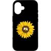 Cool Sunflower Nature Floral Gift for Wo Custodia per iPhone 16 Carino Bumblebee Girasole Ape Ape Floreale Amante dei Fiori
