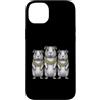 Cool 3 Hip Hop Trio Street Gold Chain Fu Custodia per iPhone 14 Plus Cavia Rap Old School Retro Streetwear 80s 90s Tre