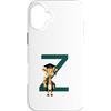 Timowo Studio Custodia per iPhone 16 Plus Giraffa Diploma Lettera Z Alfabeto Animale