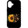 Sunflower Butterfly Floral Garden Nature Custodia per iPhone 16 Farfalla Girasole Giardino Floreale Giallo Gir