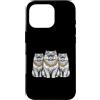 Cool 3 Hip Hop Trio Street Gold Chain Fu Custodia per iPhone 16 Pro Gatto persiano Rap Old School Retro Streetwear 80s 90s Tre