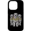 Cool 3 Hip Hop Trio Street Gold Chain Fu Custodia per iPhone 14 Pro Irish Wolfhound Dog Rap Old School Retro Streetwear anni '80 '90
