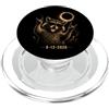 Eclipse Raccoon Party Co Eclissi divertente procione 12 agosto 2026 Selfie evento solare PopSockets PopGrip per MagSafe