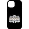 Cool 3 Hip Hop Trio Street Gold Chain Fu Custodia per iPhone 15 Gatto persiano Rap Old School Retro Streetwear 80s 90s Tre