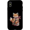 Cozy Reading Fox Book Lover Autumn Custodia per iPhone X/XS Cute Cozy Fox Lettura Libri Autunno Caffè
