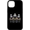 Cool 3 Hip Hop Trio Street Gold Chain Fu Custodia per iPhone 13 Honey Badger Ratel Rap Old School, abbigliamento da strada retrò anni '80 e '90