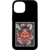 Hannya Oni By Tokyo-Waves Custodia per iPhone 15 Maschera giapponese del diavolo Hannya giapponese Oni Grid Yokai Oni