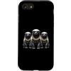 Cool 3 Hip Hop Trio Street Gold Chain Fu Custodia per iPhone SE (2020) / 7/8 Honey Badger Ratel Rap Old School, abbigliamento da strada retrò anni '80 e '90