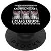 Vibrant Feline Vibes Comunque tu comunichi Sto ascoltando i gatti PopSockets PopGrip Adesivo