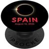 Spain Eclipse Travel Tees Evento solare dell'eclissi della Spagna 12 agosto 2026 Souvenir di viaggio PopSockets PopGrip Adesivo