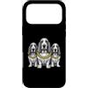 Cool 3 Hip Hop Trio Street Gold Chain Fu Custodia per iPhone 17 Pro Max Basset Hound Dog Rap Old School Retro Streetwear anni '80 e '90
