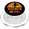 Spooky Halloween Party Trick Treat Costu Strega Via al Vino Divertente Halloween Detti Donna Donna PopSockets PopGrip per MagSafe