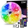 Realky Striscia led, Strisce led 15 metri, LED Striscia RGB con Telecomando, App Controllata, Led Striscia Musicale e Timer, Luci LED per Led camera per decorazioni Camera da Letto, Feste Casa