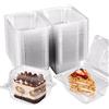 KAHEIGN 60 Pezzi Scatole per Fette Di Torta, 14cm x 10cm Scatole Singole per Cheesecake Scatole per Cupcake A Conchiglia Contenitore per Alimenti Con Cerniera In Plastica Trasparente con Coperchi