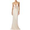 ELISABETTA FRANCHI ABITO RED CARPET IN RASO CON ELASTICI - ABR5362E2 - avena