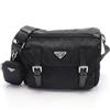 PRADA Borsa a tracolla PRADA VELA 1BD953RV44F0002 nylon pelle nero NUOVA donna