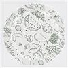 Fackelmann 49036 - Set di 3 coperchi riutilizzabili, in cotone, 8 cm, 16 cm e 20 cm, in tessuto lavabile, colore: bianco, verde, confezione da 3