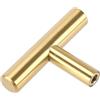 JIAYUET Confezione da 24 maniglie a T dorate, in ottone, per cassetti della cucina, credenze, in acciaio inox, 50 mm x 32 mm