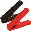SopwMap 2 pezzi Clip Coccodrillo in Rame, Morsetto Batteria Auto, Pinze Coccodrillo in Rame per Batteria Auto, Camion e Furgone, Morsetti con Guaina Isolante e Codice Colore per Emergenze e Test Elettrici