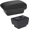 XEXJHQQ Braccioli Auto Per Skoda Per Fabia 3 Per Combi 2016-2022 Auto Bracciolo Box Retrofit Parti Scatola Di Immagazzinaggio Accessorie Box Bracciolo Centrale(C2 Black line NO USB)