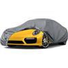 Kistrba Copriauto impermeabile per Porsche 911 1998-2026 (serie 991/992/996/997) | Telone di copertura per auto, con cerniera per porta e nastri antivento, per sole, neve, pioggia, polvere, grigio