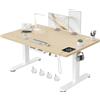 Devoko Scrivania Regolabile in Altezza 120 x 80 cm, Scrivania da Ufficio con Sistemi Anti-Collisione e Funzione di Memoria, Tavolo didattico Ergonomica Elettrica, Rovere