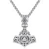 REDSUN Collana con martello di Thor, 925 vichingo, Mjölnir, con nodo celtico, mitologia nordica, amuleto vichingo, idea regalo per uomo e donna