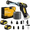 Voltstrike - Idropulitrice a batteria, con ugello multifunzione 6 in 1, pressione massima 120 bar, con 2 tubi da 4,0 Ah, tubo da 5 m, per lavaggio auto, finestre, giardino e terrazza