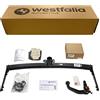Westfalia Gancio Traino Rimovibile VW Golf 7 Sedan, 06/14-06/20, T-Roc, da 07/17, Audi A3, 06/14-06/16, Q2, da 11/16, Octavia 3, Con un Kit Elettrico Westfalia Specifico per il Veicolo a 13 Pin