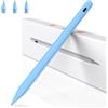 BAZO Penna per iPad,Penna per Tablet Compatibile con Apple iPad 2018-2025 Ricarica Rapida,Sensibile all'Inclinazione&Rifiuto del Palmo,Stylus Pencil per iPad 6-11,Pro 13/12,9/11'',Air 3-6,Mini 6/5