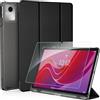 CACOE Custodia Cover Compatibile con Lenovo Tab M11 TB330 2024 11 pollici, Ultra Sottile in Pelle con Vetro Temperato Ultra Sottile, Nero