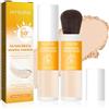 Meanju Mineral Sunscreen Setting Powder, polvere di fissazione solare minerale, SPF 50 PA++, protezione solare in polvere traslucida leggera (2PS)