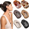 AWUMBUK Mollettone Capelli Donna, 6 Pezzi Eleganti Pinze Ovali per Capelli Donna Moda Antiscivolo Flat Hair Clips Francesi Accessori per Capelli per Tutto il Giorno