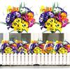 FOUSUKA 10 mazzi di fiori artificiali del viole del pensiero in plastica, resistenti ai raggi UV, fiori finti in seta, per esterni, casa, interni, esterni, giardino, portico, finestra, festa di nozze,