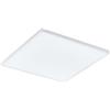 Eglo LED Lampada da soffitto Turcona, lampada a 1 fiamma, lampada da soggiorno, lampada da cucina in acciaio e plastica, lampada da corridoio a soffitto bianca satinata, L x P 45 cm